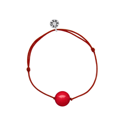 Браслет из серебра с кораллом из коллекции Красная нить