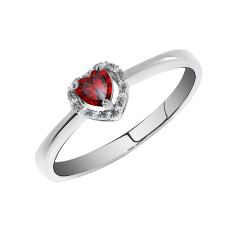 Кольцо из серебра с фианитами из коллекции Young Star