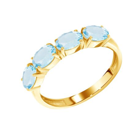 Кольцо из серебра с топазом из коллекции Bliss