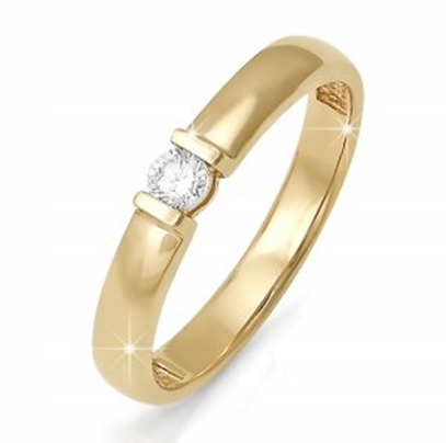 Помолвочное кольцо из золота с бриллиантом