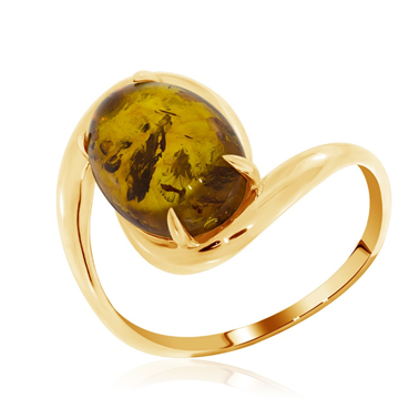 Кольцо из серебра с янтарем