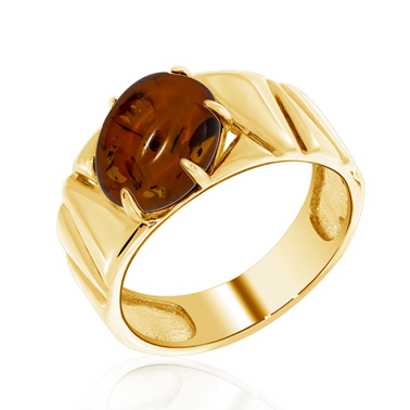 Кольцо из серебра с янтарем