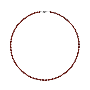 Бусы из серебра с гранатами