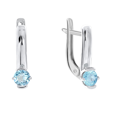 Серьги из серебра с топазом из коллекции Elegans