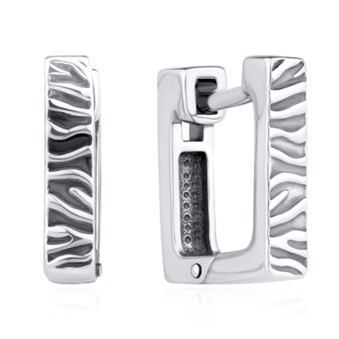 Серьги из серебра без вставок из коллекции Animal print