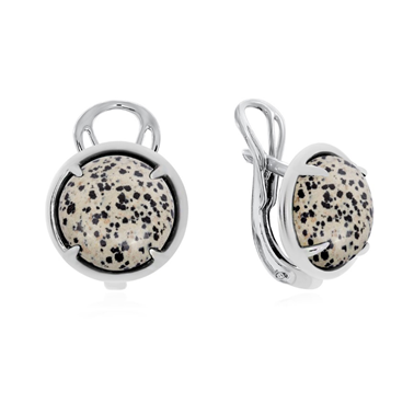 Серьги из серебра с яшмой