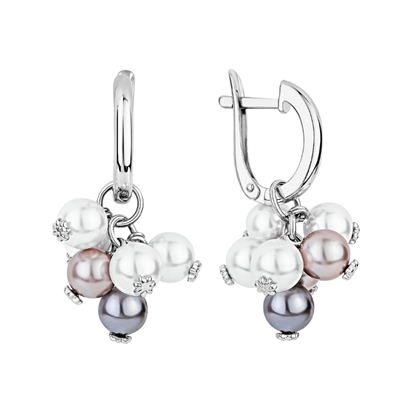 Серьги из серебра с жемчугом из коллекции Bubbles