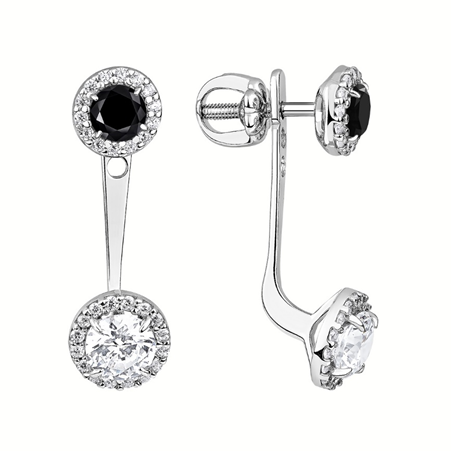 Серьги из серебра с фианитами из коллекции Modniy look