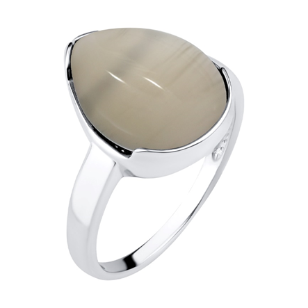 Кольцо из серебра с агатом из коллекции Уральские самоцветы