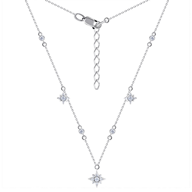 Колье из серебра с фианитами