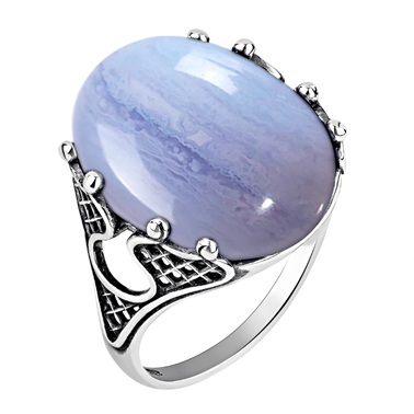 Кольцо из серебра с агатом из коллекции Династия