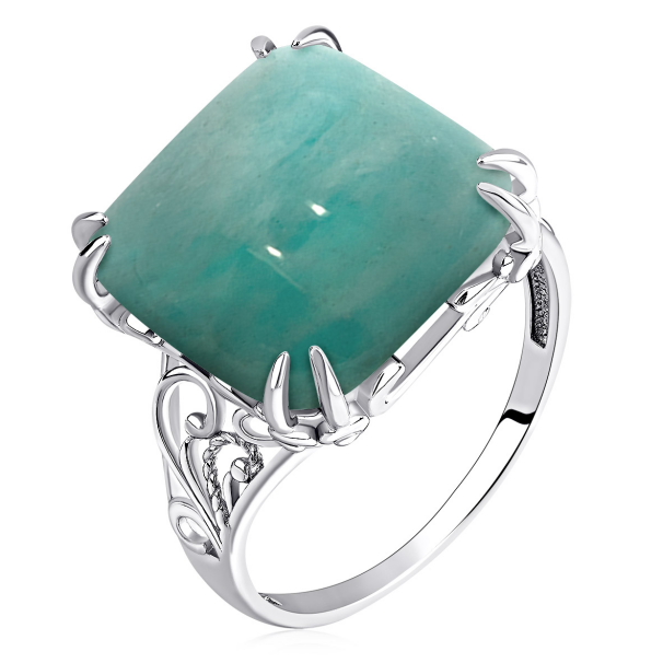 Кольцо из серебра с амазонитом