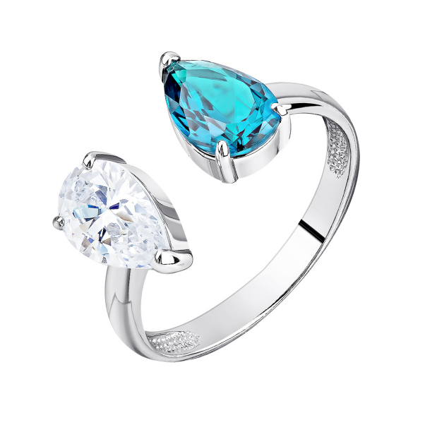 Кольцо из серебра с топазом