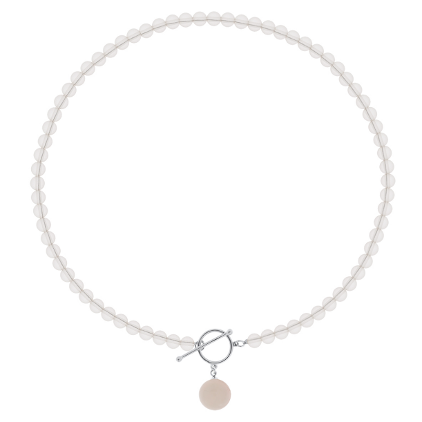 Бусы из серебра с кварцами