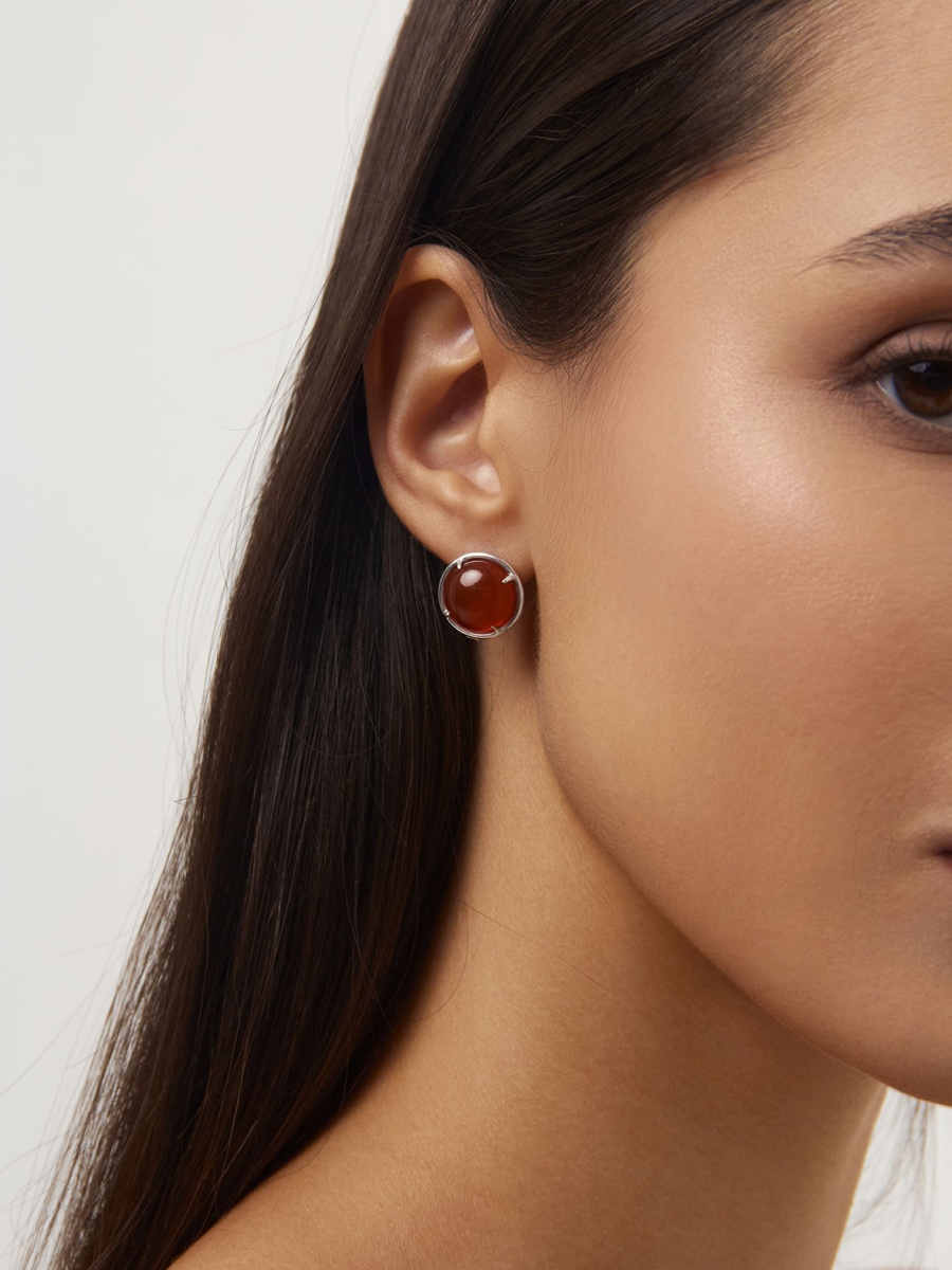 Серьги из серебра с сердоликами (Арт. 2340681829)-1.jpg