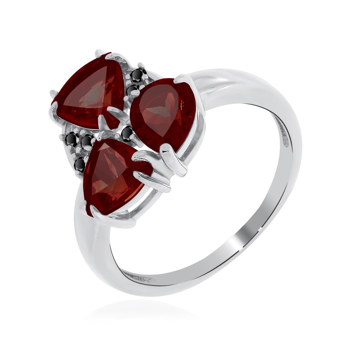 Кольцо из серебра с гранатами и фианитами (Арт. 1348821803л).jpg Кольцо из серебра с гранатами и фианитами (Арт. 1348821803л).jpg