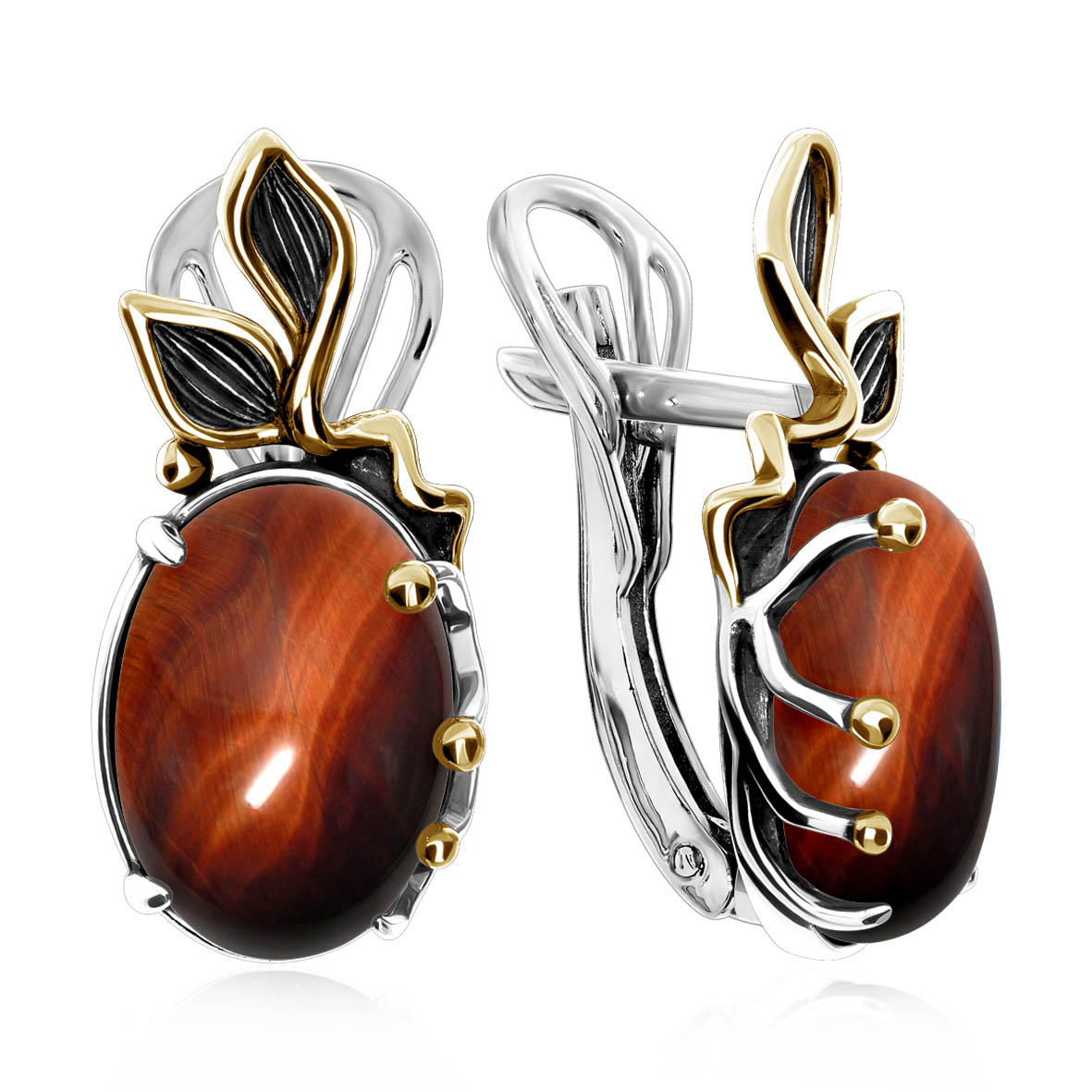 Серьги из серебра с тигровым глазом (Арт. 2317325167).jpg