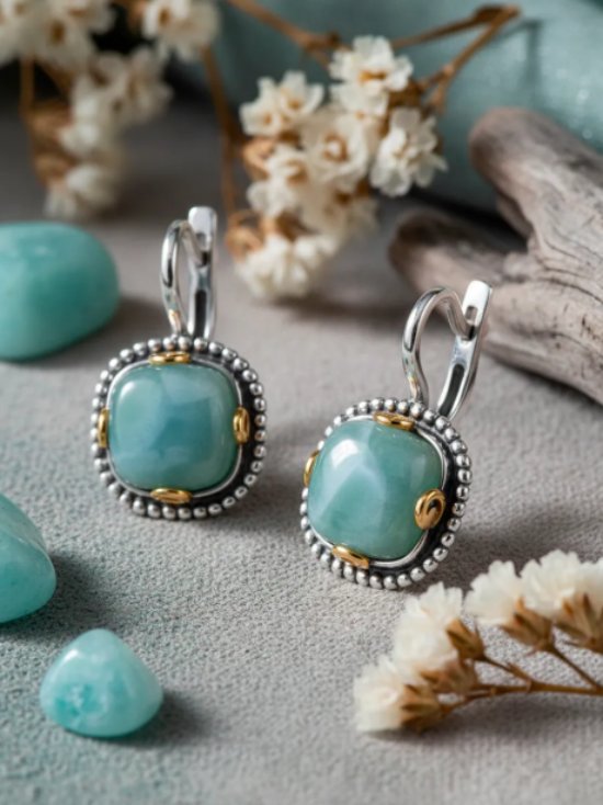 Серьги из серебра с ларимаром КУПИТЬ-1.jpg