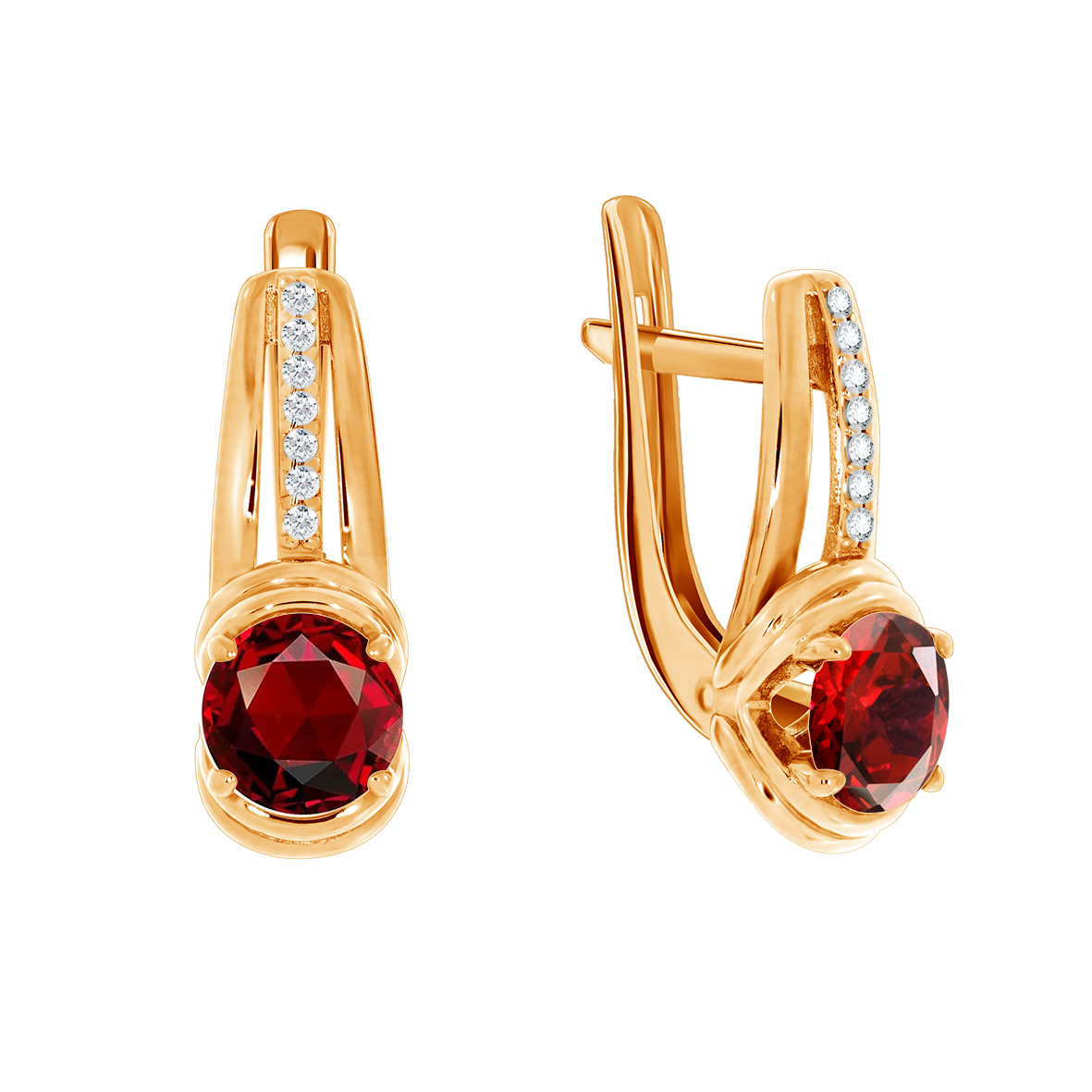 Серьги из серебра с гранатами и фианитами (Арт. 2320820995).jpg Серьги из серебра с гранатами и фианитами (Арт. 2320820995).jpg