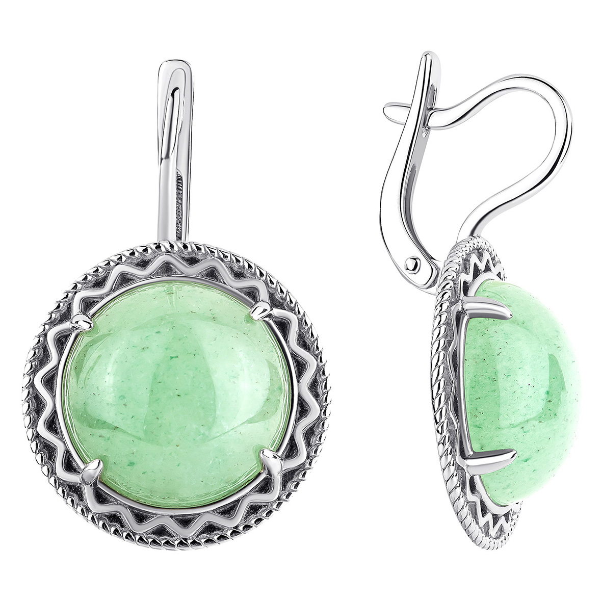 Серьги из серебра с авантюринами (Арт. 2340361999-1-60).jpg