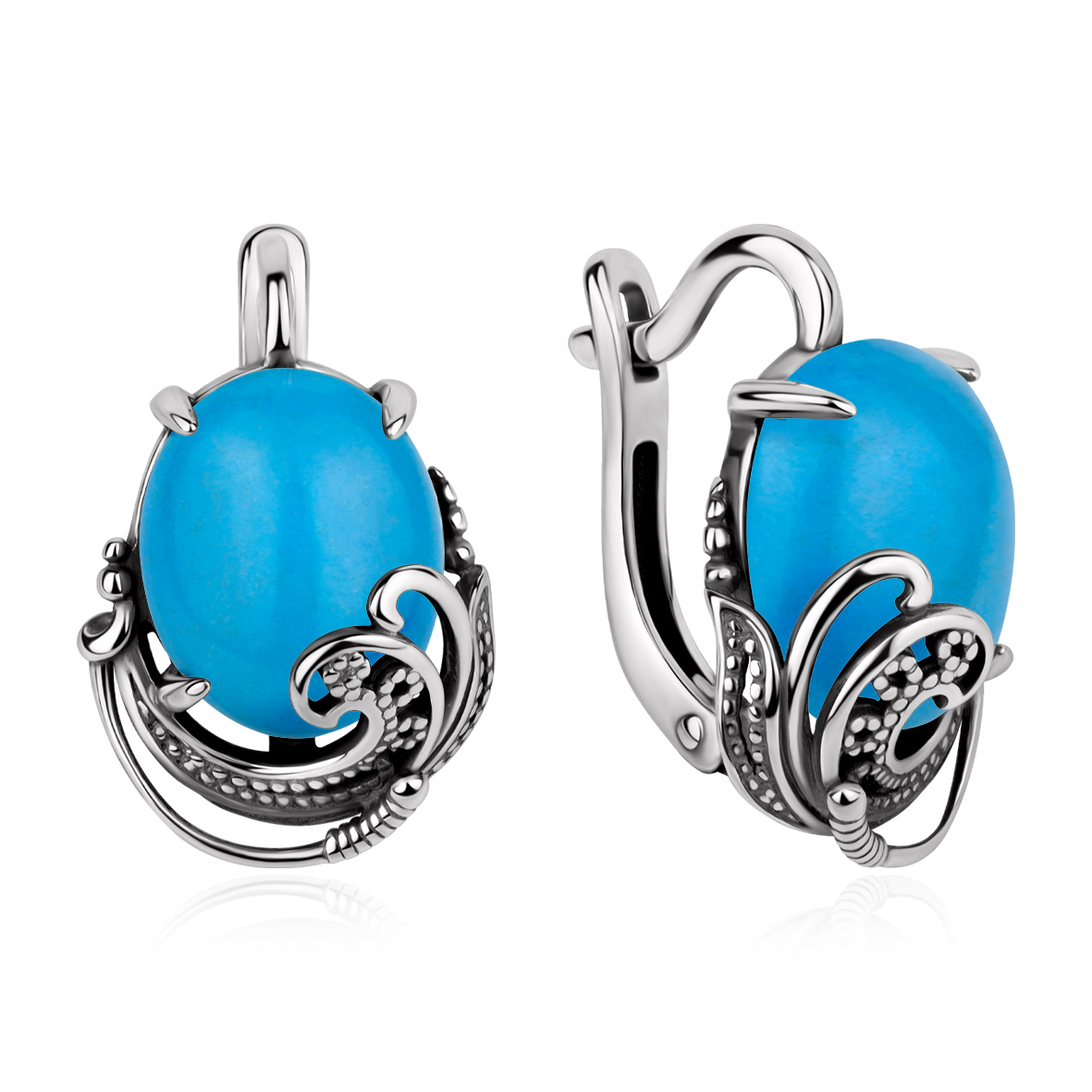 Серьги из серебра с бирюзой (Арт. 2310Б26369).jpg