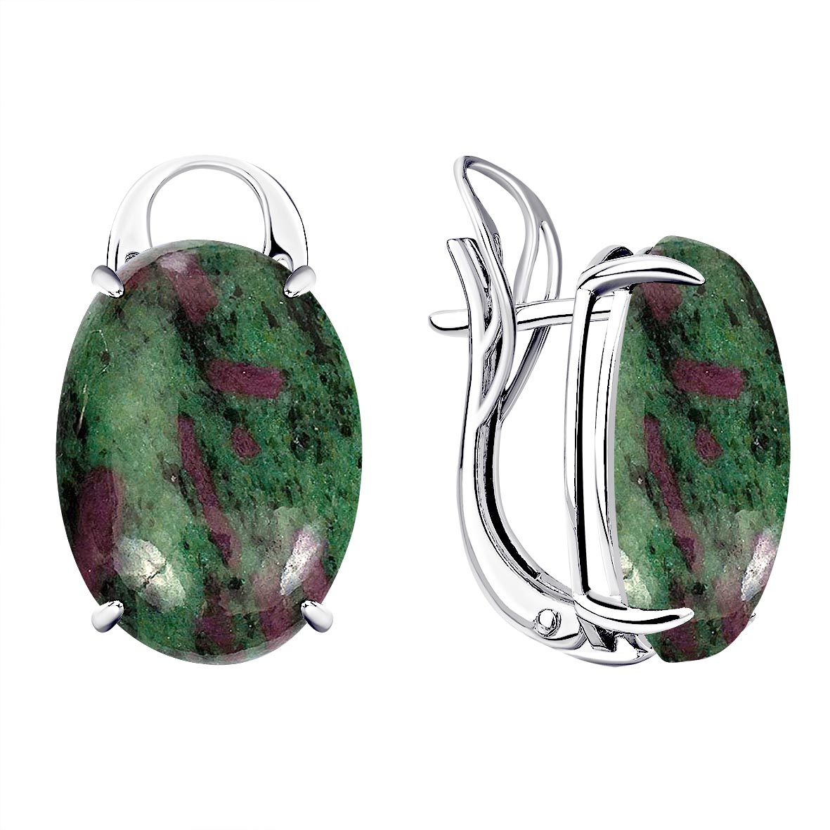 Серьги из серебра с цоизитом (Арт. 2340595045).jpg