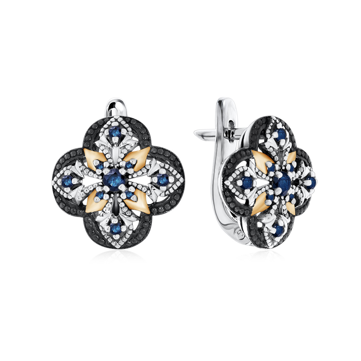 Серьги из серебра с сапфирами (Арт. 2317031572).jpg