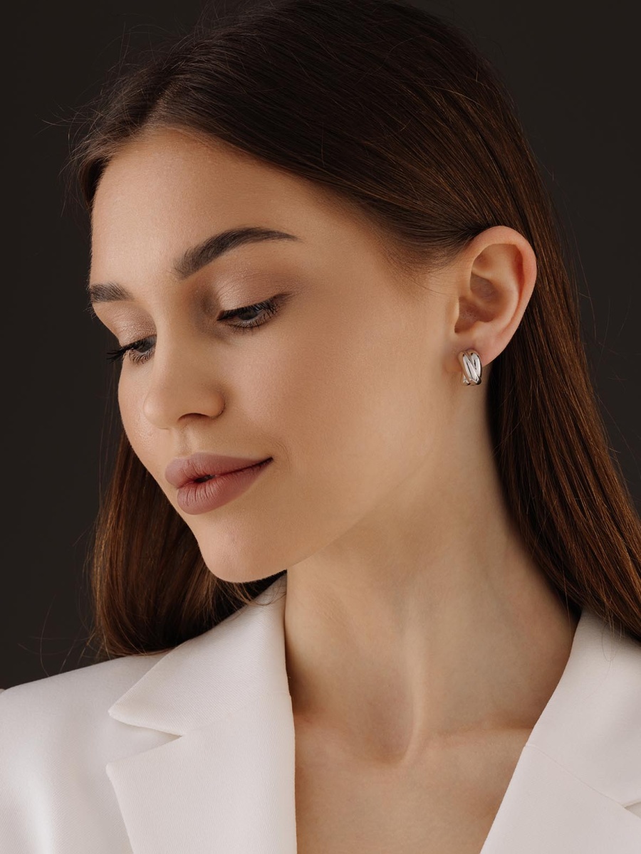 Серьги из серебра без вставок (Арт. 2340400594)-4.jpg