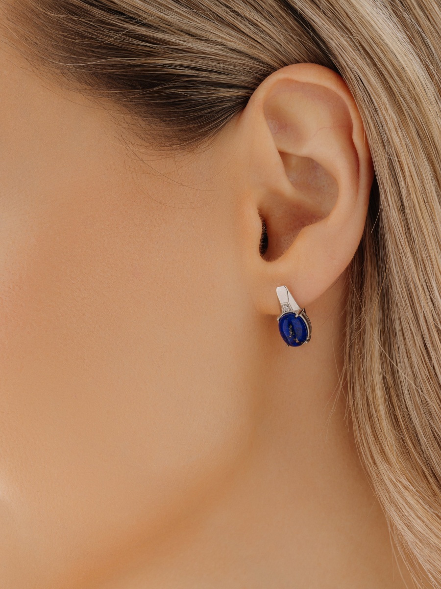 Серьги из серебра с фианитами и лазуритами (Арт. 2340471973)-1.jpg