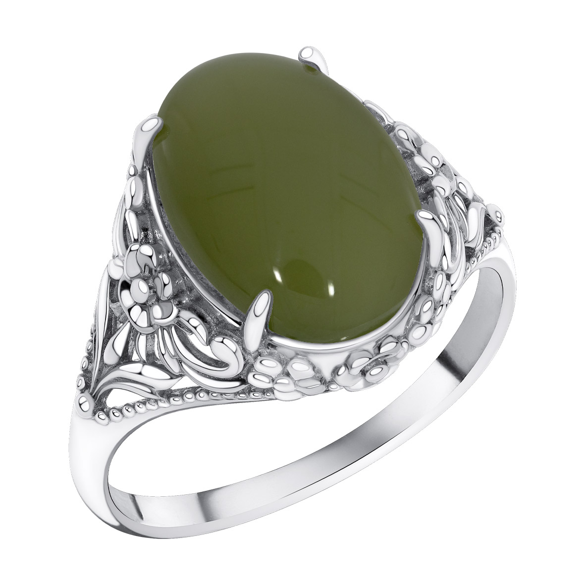 Кольцо из серебра с нефритом (Арт. 1340355716).jpg