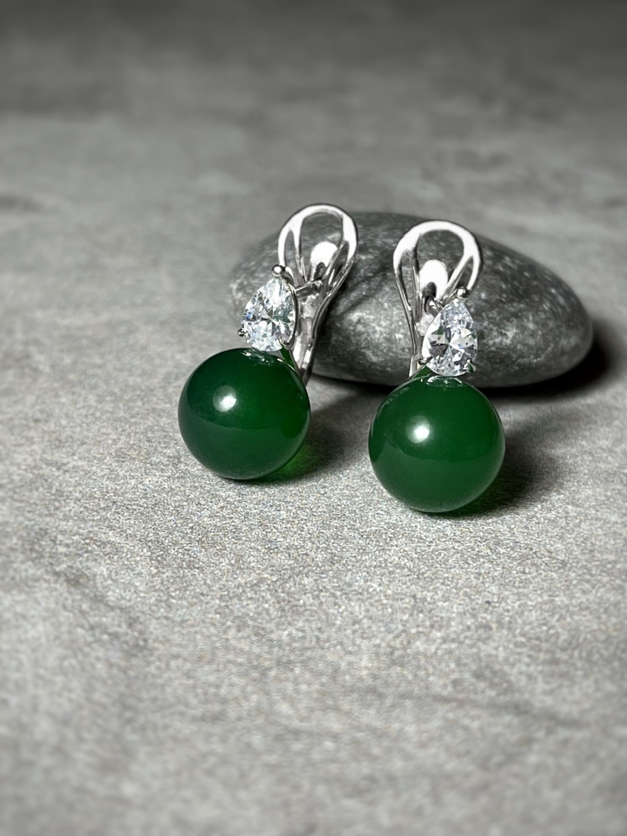 Серьги из серебра с агатами и фианитами (Арт. 2340391396-60)-1.jpg