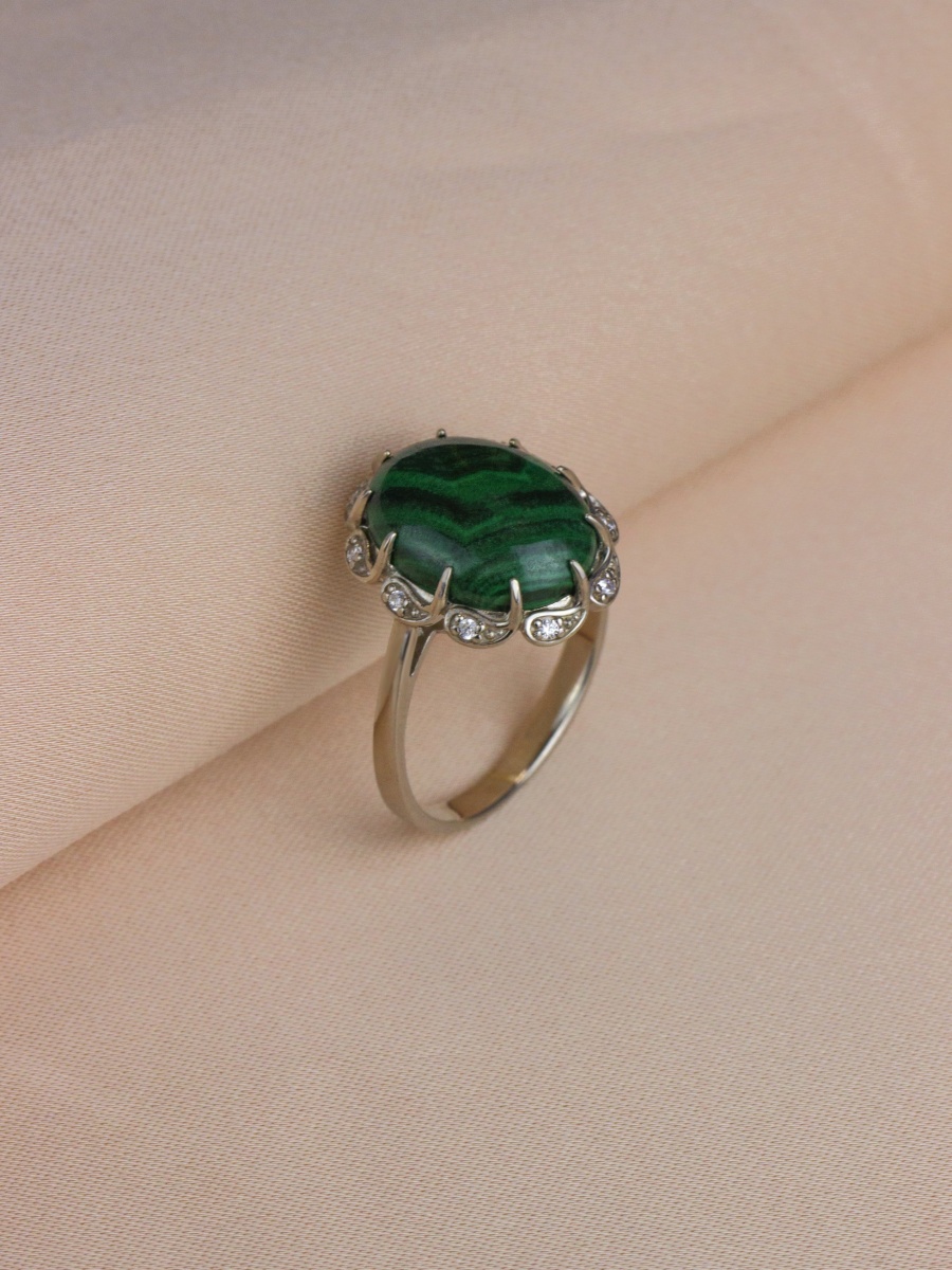 Кольцо из серебра с малахитами (Арт. 1340385114л).jpg