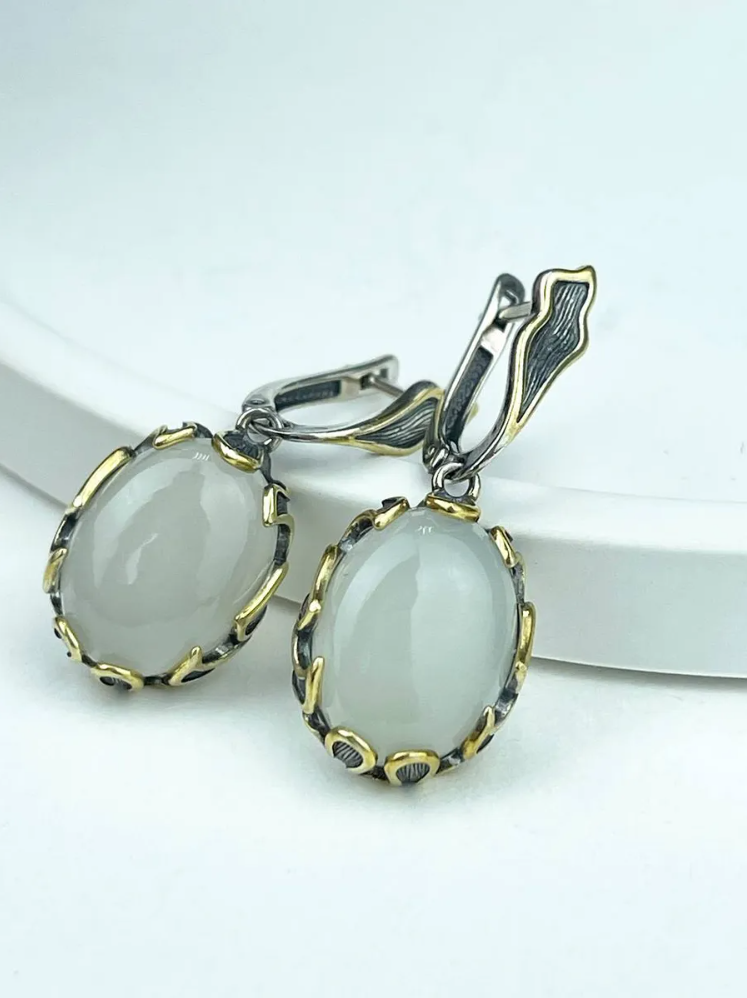 Серьги из серебра с лунным камнем (Арт. 2317935170)-3.png