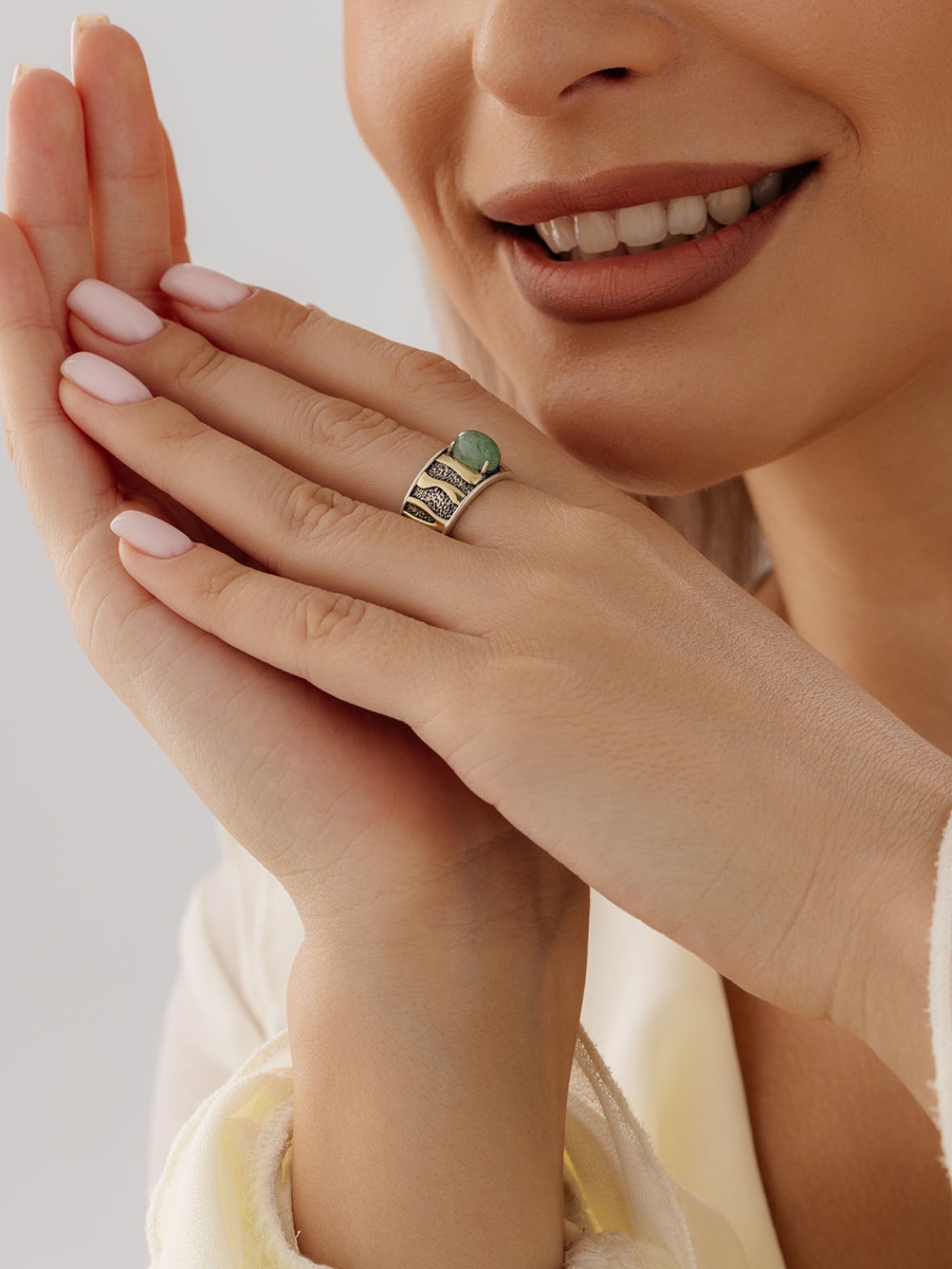 Кольцо из серебра с авантюрином (Арт. 1317361758-1-60)-3.jpg