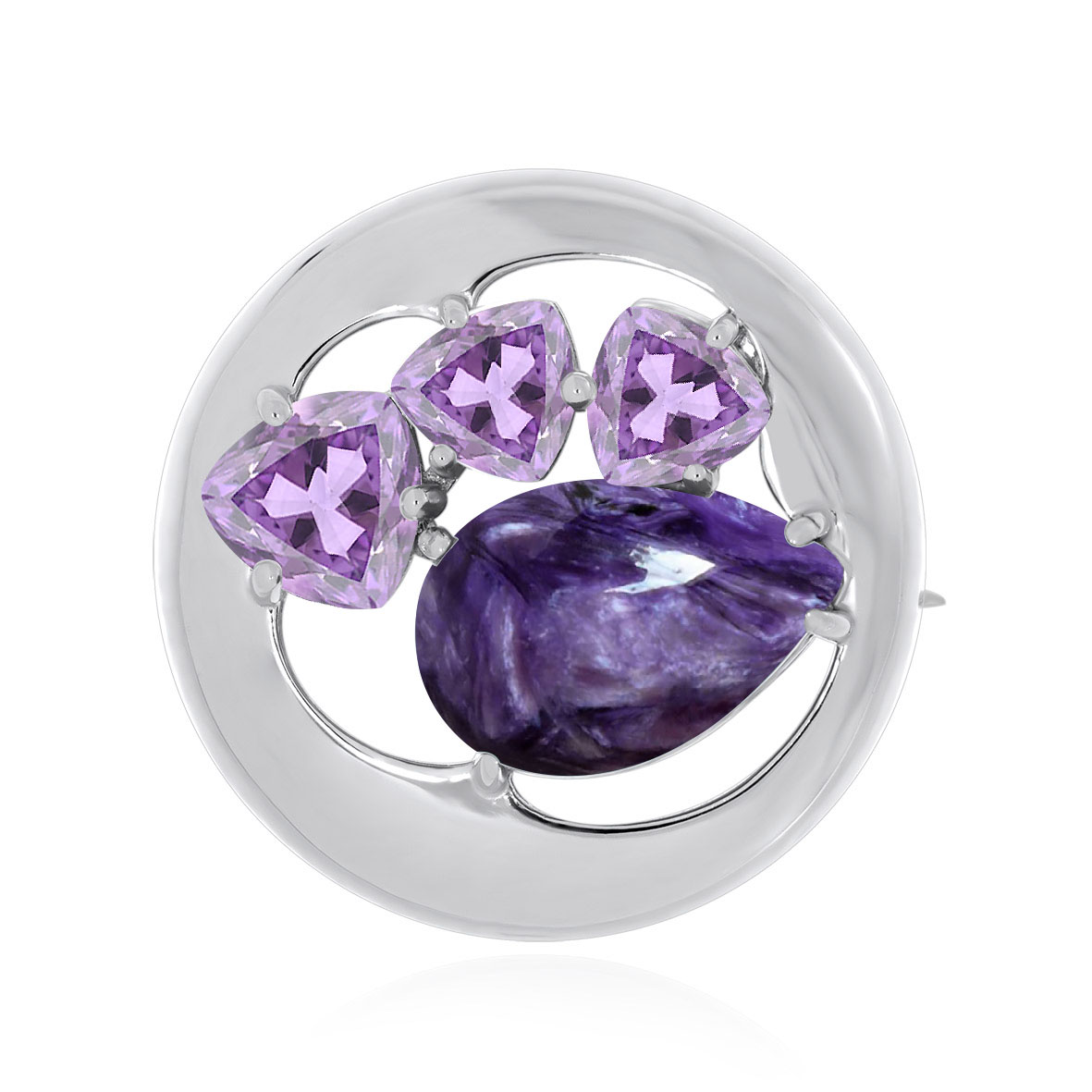 Брошь из серебра с чароитом и фианитами (Арт. 6340461174).jpg