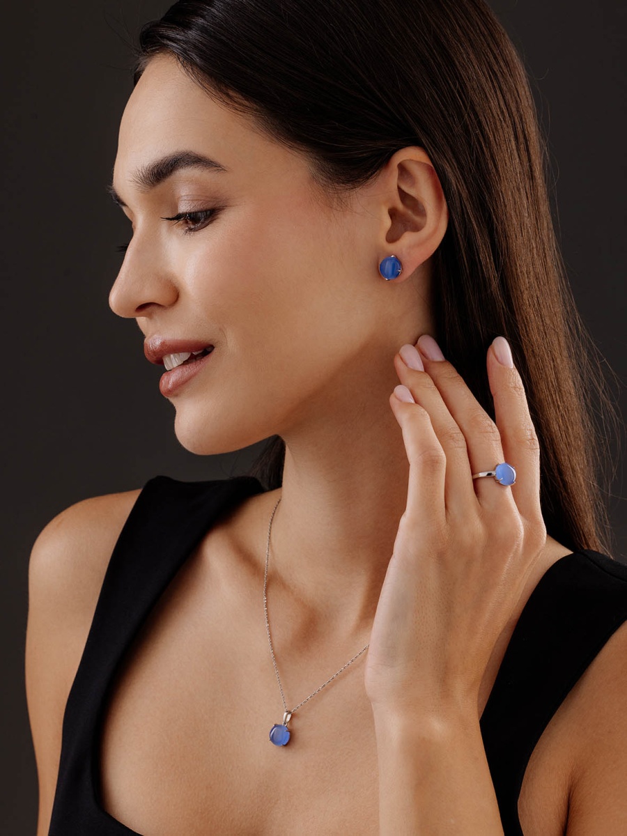 Кольцо из серебра с кошачим глазом (Арт. 1340265946-70)- комплект 2.jpg