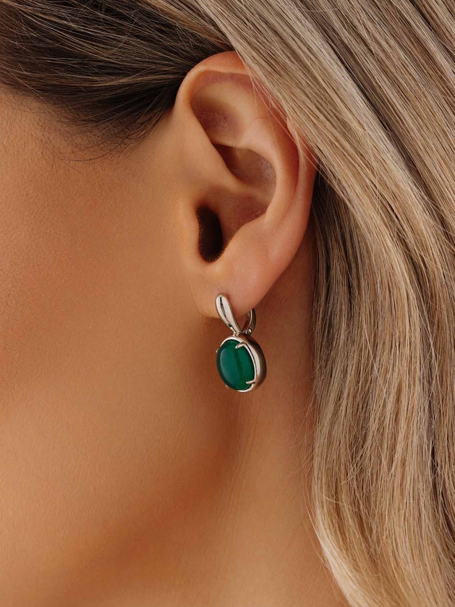 Серьги из серебра с агатом (Арт. 2340391838-60)-3.jpg