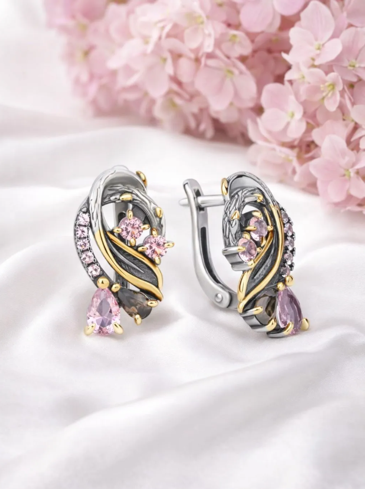 Серьги из серебра с ситаллами (Арт. 2317С22133л-43).png