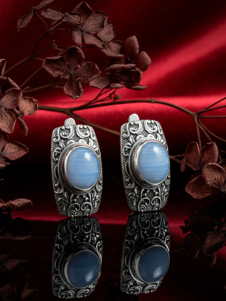 Серьги из серебра с агатами (Арт. 2310391370-84)-1.png
