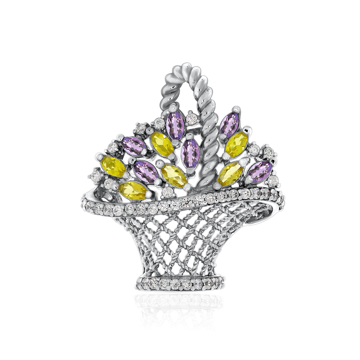 Брошь из серебра со стеклом и фианитами (Арт. 6340293574л-92).jpg