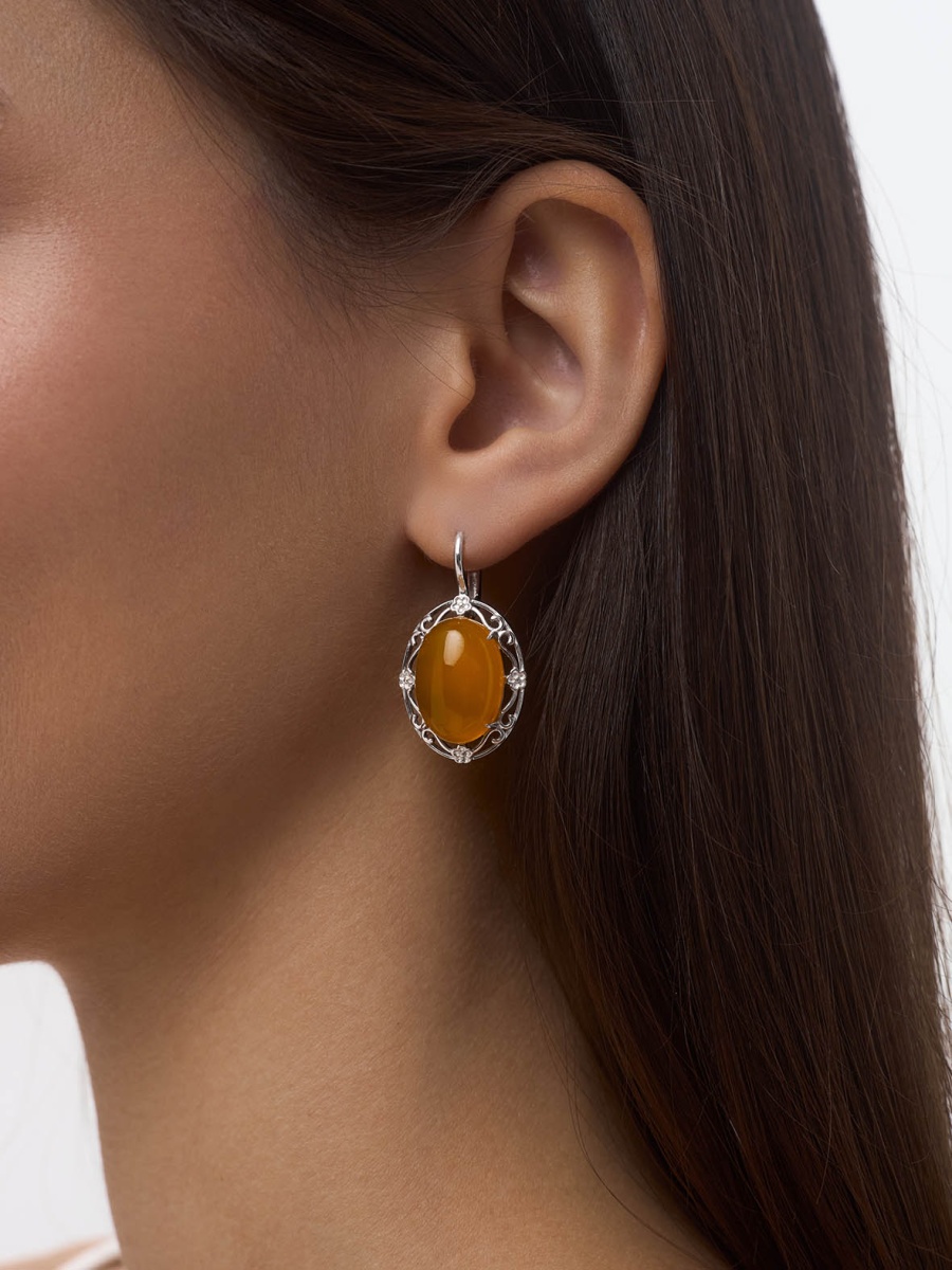 Серьги из серебра с агатами (Арт. 2340395064-50)-1.jpg