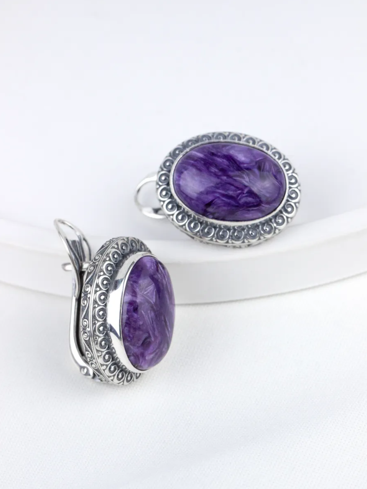 Серьги из серебра с чароитами (Арт. 2310460956)-1.png