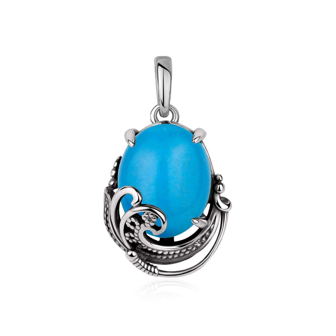 Подвеска из серебра с бирюзой (арт. 3310Б26369).jpg