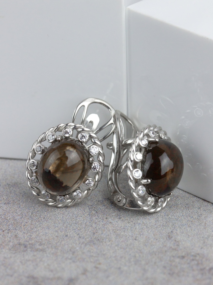 Серьги из серебра с раухтопазом (Арт. 2340100973л)-2 (1).jpg