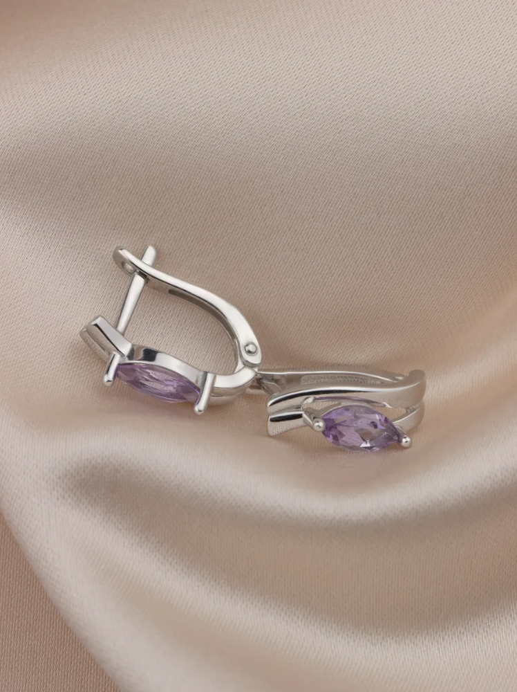 Серьги из серебра с аметистом (Арт. 2340065501)-2.png