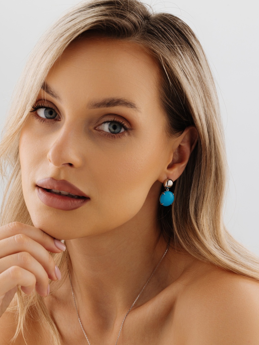 Серьги из серебра с бирюзой (Арт. 2340Б26365)-3.jpg