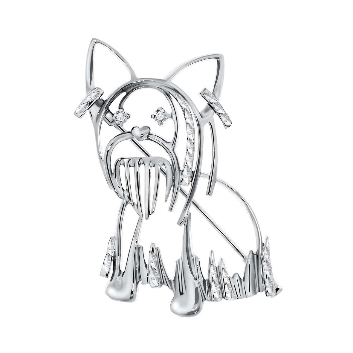 Брошь из серебра с фианитами (Арт. 6R014519).jpg