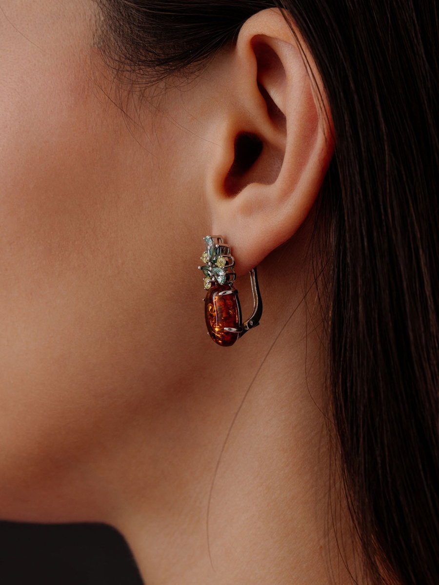 Серьги из серебра с янтарем и фианитами (Арт. 2340860886-60)-4.jpg