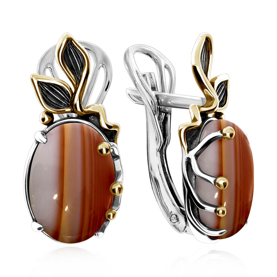 Серьги из серебра с сердоликами (Арт. 2317685167).jpg