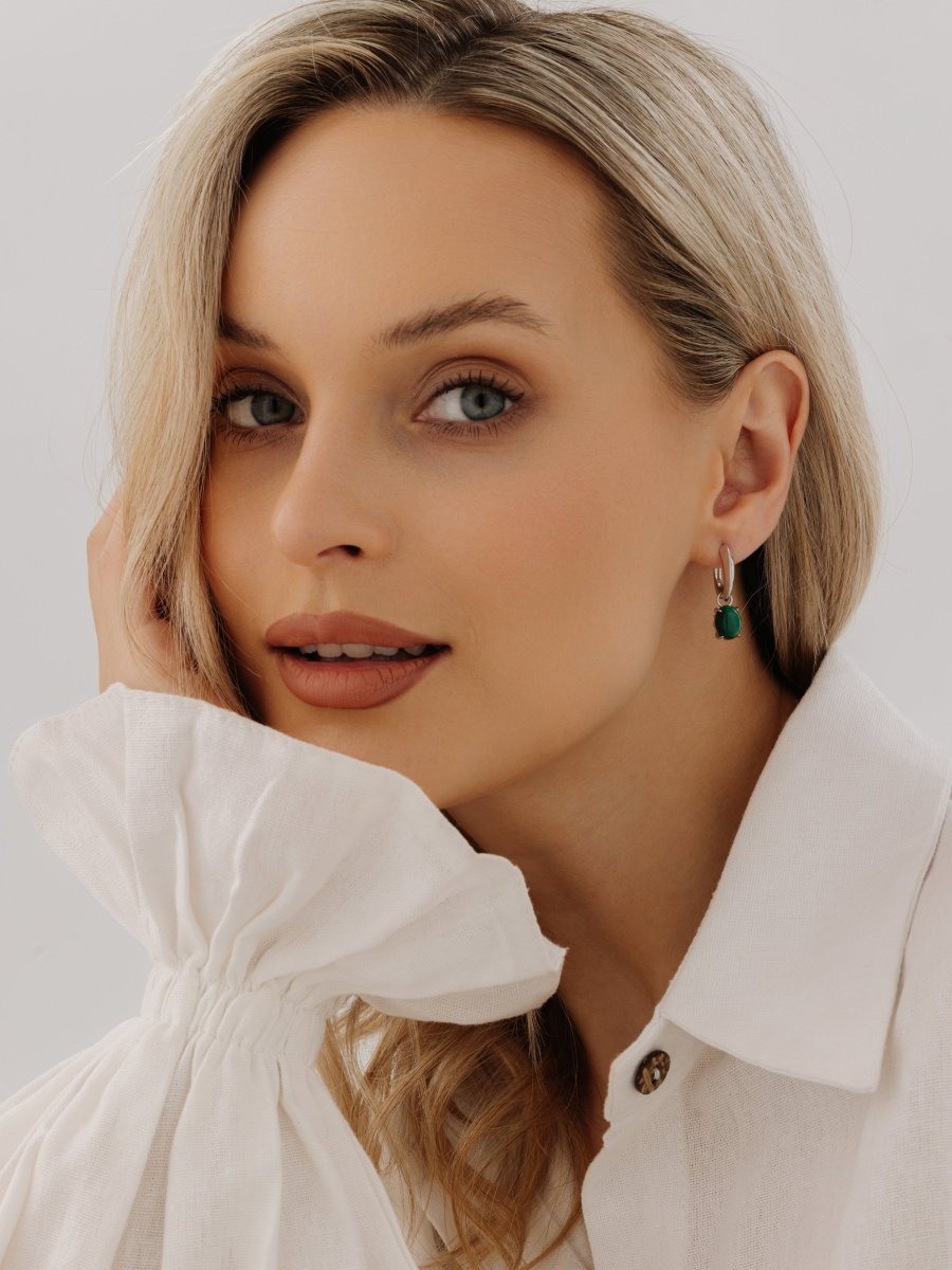 Серьги из серебра с малахитами (Арт. 2340380901)-1.jpg